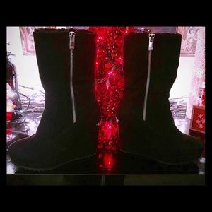 Juicy Couture black boots.